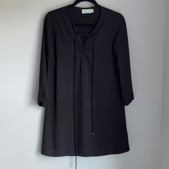 Veronica M Dresses & Skirts - ✨Veronica M Lace Up Black Dress✨